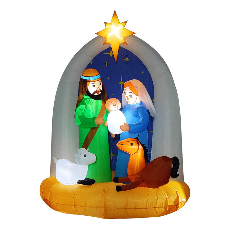 The Holiday Aisle® Christmas Nativity Scene Inflatable Wayfair